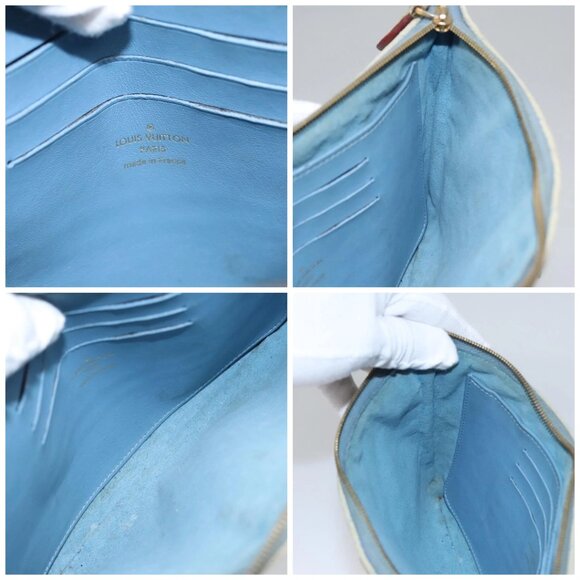 LOUIS VUITTON Monogram Denim New Wave Pochette Zip Bag Blue M67538 Auth 110431 - Picture 15 of 16